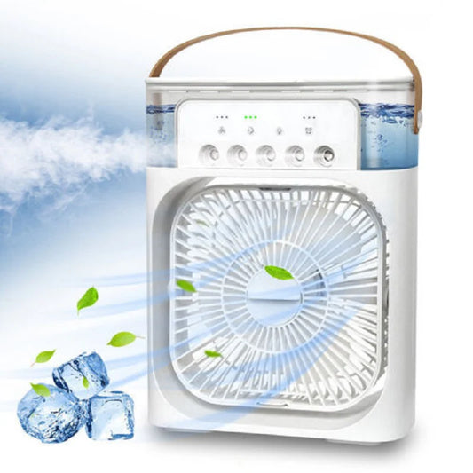 Mini 3-in-1 Air Cooler | Fan + Humidifier + LED Light